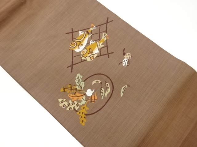 JAPANESE NAGOYA OBI / WOVEN VEGETABLE